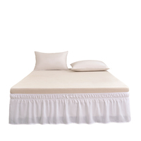 Jupe de lit élastique, facile à retirer et à laver, plusieurs tailles et couleurs, pour usage domestique et hôtelier, vente en gros, couleur personnalisable