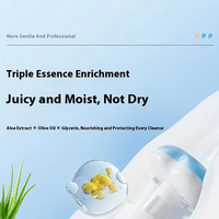 Savon Moussant pour les Mains OEM Doux et Antibactérien pour Peaux Sensibles de Bébé, Parfumé, à Base d'Extraits Multi-Végétaux, Soin des Mains, Nettoyage en Profondeur, Hydratant