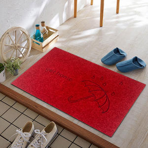 Paillasson moderne minimaliste gravé au laser, gris, rectangulaire, antidérapant, pour entrée de maison, en fibre de polypropylène - Product Image 5