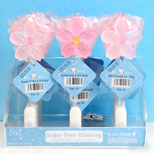 Bonbons durs fruités lumineux de 20g en forme de cristal (<span class=keywords><strong>Sirène</strong></span>, <span class=keywords><strong>Crabe</strong></span>, Raisin, Arc-en-ciel, Papillon, Fleur de cerisier, <span class=keywords><strong>Petite</strong></span> marguerite) en sachet - Product Image 1