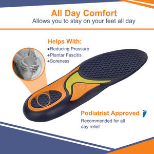 Bulk TPE Gel Insoles Shock Absorbing Anti-Fatigue Athletic Running <b>Insert</b> Comfort Women Everyday Insoles with Massaging Gel - Product Image 4
