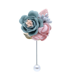 Boutonniere gelang bunga imitasi pria, gelang sutra korsase untuk pesta pernikahan, aksesori Prom, gelang bunga imitasi - Product Image 4