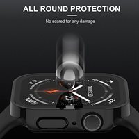 Apple Watch Kılıflarıyla Uyumlu Düz Kenarlı Su Geçirmez PC Malzemeli Tam Koruyucu Kılıf (Watch 10/9 & 11 için)