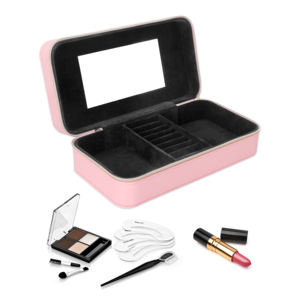 Sac à cosmétiques en cuir Pu <span class=keywords><strong>professionnel</strong></span> personnalisé pour femmes, sac de <span class=keywords><strong>maquillage</strong></span> Portable de voyage, étui à cosmétiques Eva - Product Image 3