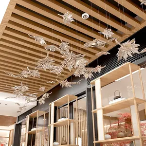 Acryl Clear Maple Leaf Ornament für Weihnachts baum Supermarkt School House Restaurant Bar Büro zur Dekoration