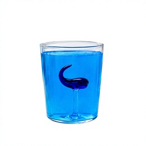 แก้วน้ำวิสกี้/น้ำ/น้ำผลไม้ ขนาด 340 มล. ทำจากแก้วบอโรซิลิเกต งานแฮนด์เมด พร้อมโลโก้สั่งทำ สำหรับของขวัญองค์กรและชุดต้อนรับส่งเสริมการขาย - Product Image 2