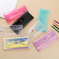 Étui à crayons transparent en PVC mignon, pour l'école, le bureau, l'organisation des cahiers, sac à crayons créatif et tendance