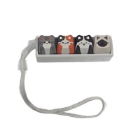 Cute Tiger-Style Cat Adorable Puppy Sublimation Keycaps-Stress-Relieving Compatible Small Mechanical Keyboards; Keycap