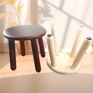 Round Wooden <b>Stool</b> For Home Children And Adults Durable Low <b>Seat</b> Furniture - Product Image 3