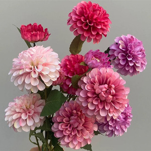 <b>Artificial</b> Dahlia Flowers Silk Scented Single Branch Wedding Home Decor G 01 - Product Image 1