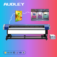Impresora de inyección de tinta eco-solvente de 1.8m/3.2m con 1/2/4 cabezales, resolución 3200, pantalla táctil, conectividad USB, rollo a rollo para pancartas y flex.