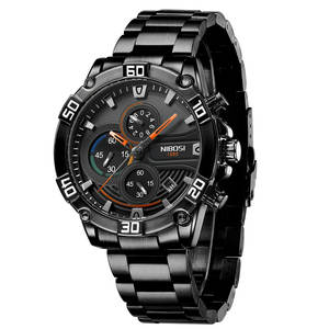 Reloj de Lujo para Hombre 2524, Correa de Acero Inoxidable, Diseño Moderno, Resistente al Agua, Cristal de Cuarzo, Calendario, Cronógrafo - Product Image 5