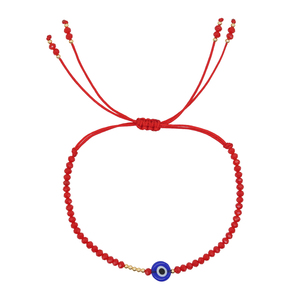 Go2boho Evil Eye Armband Perlen <span class=keywords><strong>Red</strong></span> Crystal Sommer Freundschaft Lucky Bohemian Draw string Modeschmuck Armbänder für Frauen - Product Image 5