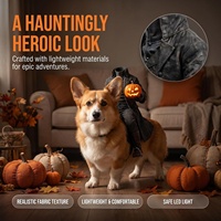 Costume d'Halloween 3D Illusion pour Animaux de Compagnie : Homme Sans Tête, Citrouille, Chevalier, Vêtements de Cosplay pour Petits et Moyens Chiens et Chats, Décoration de Fête