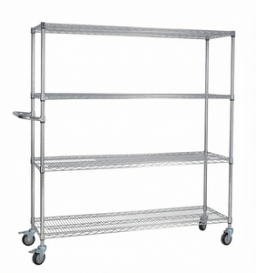 Étagère métallique à 4 niveaux, simple face, légère, en acier, antistatique, pour stockage industriel - Product Image 5