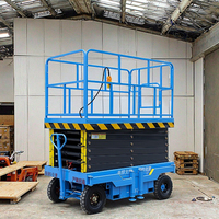 Plateforme élévatrice mobile hydraulique à ciseaux de 4m à 16m, élévateur électrique portable pour personnel, plateforme de travail antidérapante avec dispositif de descente d'urgence