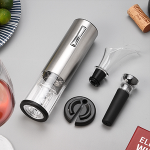 Suministro de Fábrica: Nuevo Set Multifuncional 4 en 1 de Acero Inoxidable para Vino - Sacacorchos, Cortador de Papel de Aluminio y Tapón de Vino - Product Image 4