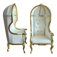 Chaise Trône Contemporaine Ornée de Style Cage, Design à Dôme Haut, pour Hôtels et Usage Commercial