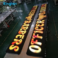Lettres de signalisation 3D rétroéclairées en acrylique et acier inoxydable, lettres enroulées à LED, fabricant de signalisation commerciale