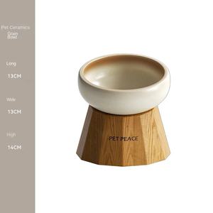 PETPEACE ciotola in ceramica per cani e gatti bocca obliqua alta piede Anti-Knock con protezione per il collo - Product Image 6