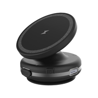 Support de chargeur de voiture sans fil magnétique 15W |   Ventouse puissante à adhérence sans résidus |   Ajustement multi-angles libre |   Convient au verre/aux carreaux