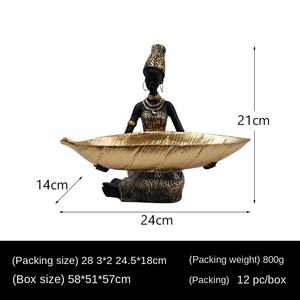 SYL أفريقي أسود للنساء بزخرفة راتنج تايلاندي منزلي تخزين مكتبي ديكورات منزلية إبداعية - Product Image 3