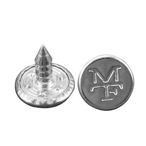 ייחודי מותאם אישית לוגו פליז ראש אלומיניום לציפורניים סיכה סיטונאי - Product Image 1