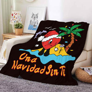 Manta personalizada <span class=keywords><strong>de</strong></span> <span class=keywords><strong>Bad</strong></span> <span class=keywords><strong>Bunny</strong></span>, manta con estampado <span class=keywords><strong>de</strong></span> sublimación, manta rosa <span class=keywords><strong>de</strong></span> poliéster con pintura <span class=keywords><strong>de</strong></span> dibujos animados - Product Image 4