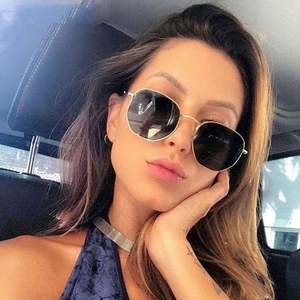 Gafas de Sol Polarizadas Retro con Logotipo Personalizado 2021, Gafas de Sol de Metal Poligonales con Protección UV400 para Hombre y Mujer - Product Image 1