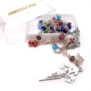 Collar cruzado con cuentas de cristal de colores, collar con caja religioso en la <span class=keywords><strong>comunidad</strong></span> para rezar, promoción - Product Image 2