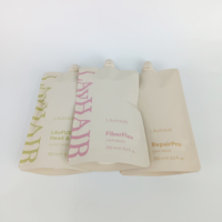 Vente en gros de pochette à bec de 250ml imprimée sur mesure emballage cosmétique pochette à bec debout pour le soin des cheveux