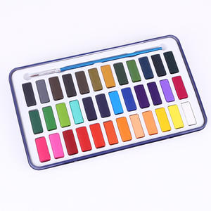 Ensemble de peintures à l'aquarelle solides pour artistes professionnels, pour le dessin à l'aquarelle avec pinceau - Product Image 1