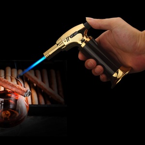 Logo personnalisé direct usine BBQ cigare Butane Jet torche métal briquet Design moderne rechargeable utilisation de cigarettes - Product Image 4