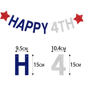 LINDOJUNI - Pancarta y Guirnalda Patriótica para el Día de la Independencia, Decoraciones para Fiestas del 4 de Julio, Decoraciones para Fiestas - Product Image 5