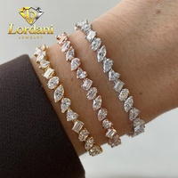 Bracelet tennis personnalisable en or massif 10k 14k 18k avec diamants de laboratoire IGI HPHT CVD DEF VS VVS
