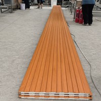 Panneau sandwich moderne en polyuréthane PU isolant thermiquement, panneau décoratif en métal sculpté pour les murs intérieurs des villas