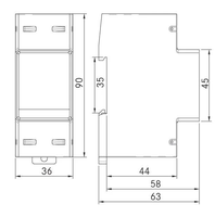 Medidor de Voltaje Eléctrico Inteligente Programable Bidireccional de Corriente Alterna, Modbus, Splitcore, 230v, Rs485, Lora