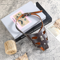 Haute qualité mode Durable réglable en cuir PU chien museau formation Anti-aboiement masque pour animaux de compagnie
