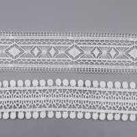 Bordure de coupe en dentelle personnalisée DIY dentelle chimique soluble dans l'eau pour vêtements