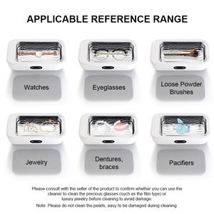 เครื่องทำความสะอาดอัลตราโซนิกแบบพกพา ยี่ห้อ Custom Brand สำหรับทำความสะอาดเครื่องประดับ นาฬิกา แว่นตา - Product Image 4