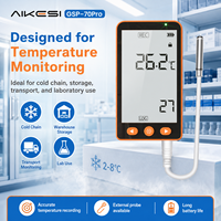 Aikesi GSP-70Pro Endüstriyel İç Mekan Sıcaklık Veri Kaydedici LCD Ekran USB İletişim IP67 Dereceli ABS Özelleştirilebilir Kayıt Cihazı