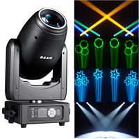 Projecteur LED motorisé 3-en-1 300W avec zoom, Gobo, Prisme, Frost, Strobe, DMX512, RDM, 20000 Lumens, 8000K pour éclairage de scène