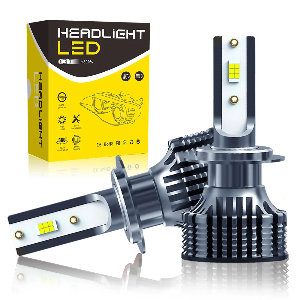 Lampu Depan Led 120W Seri V8, Harga Kompetitif Lampu Depan Led Kuat Super Terang Lampu Sorot Rendah Led H4