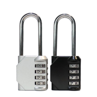 Cadenas de sécurité à combinaison à 4 chiffres en alliage de zinc poli de haute qualité et durable de l'usine AJF pour armoire de gym/vestiaire - Nouveauté !