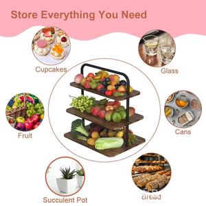 Wooden <b>desktop</b> <b>shelf</b> for Christmas parties, desserts, cupcakes, and multi-tiered cosmetics and perfume storage. - Product Image 3