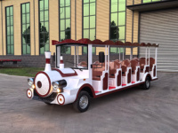 Autobus électriques de dessin animé Renqi pour les sites touristiques, les sites panoramiques, le tourisme, personnalisables, alimentés par batterie, fabriqués dans le Shandong, populaires auprès des enfants