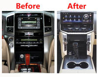 Pour Toyota Land Cruiser LC200 2008-2015 : Amélioration de l'intérieur, Modification, Radio Android, Carplay, Navigation GPS, Panneau de commande central