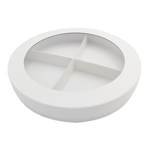 Boîte cadeau ronde rigide en carton biodégradable de luxe pour chocolat et fraises, avec finition mate - Product Image 3