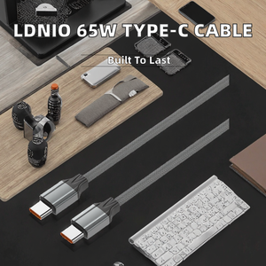 Câble de charge rapide USB-C vers USB-C pour <span class=keywords><strong>iPhone</strong></span> <span class=keywords><strong>13</strong></span>/12 Pro Max et Power Bank, pour LC441C 65W 2.1A PD QC, gaine TPE - Product Image 2