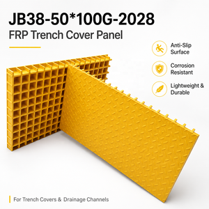 Système de grilles en fibre de verre antirouille utilisé pour les fosses d'évacuation des eaux usées, les fosses de drainage et les sols des bassins de sédimentation - Product Image 2